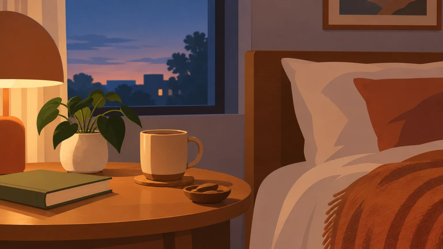 Illustrative image: evening routine for better sleep