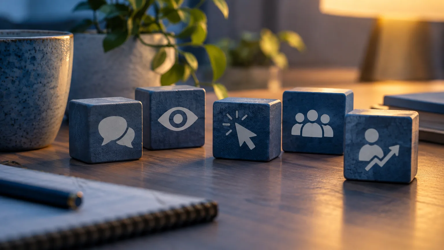 Illustrative image: social media engagement metrics